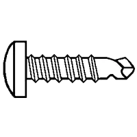Affordable 8-18 x 5/8" Self-Drilling Screws, Indent Hex Washer Head HWH, TEKS/2, Zinc Cr+3, Qty 100