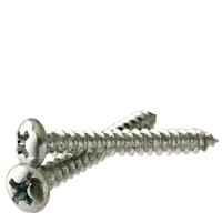 8-15 x 1 1/2" Self-Tapping Screws, Slotted Indent Hex Washer Head HWH, Type A, Zinc Cr+3, Full Thread, Qty 100 Top Rated