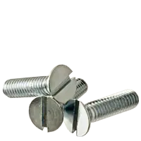 M6-1.00 x 12mm Machine Screws, Slotted Flat Head, 18-8 Stainless Steel A2, Full Thread, Qty 500 Buy Direct