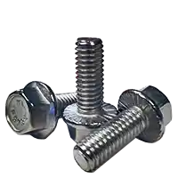 5/16"-18 x 1 1/2" Flange Screws w/ Wax , Serrated, Hex Head, 18-8 Stainless Steel, Full Thread, Qty 100 Latest