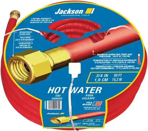 Jackson Professional Tools 4008900A 3/4" X 50‘ Commercial Duty Red Garden Hose Fast Shipping