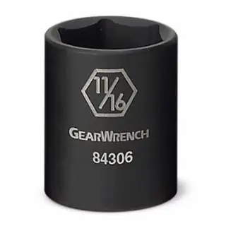 Gearwrench 84304N 3/8" Drive 6 Point Standard Impact SAE Socket 9/16" Direct From Factory