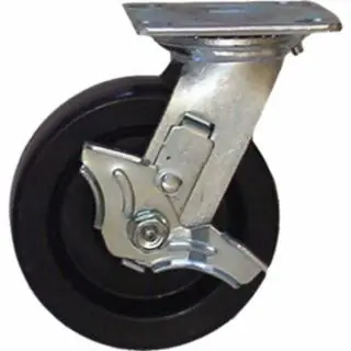 Saf-T-Cart SC-25 6" X 2" Swivel Polyolefin Caster W/Brake 700 Cap Authentic