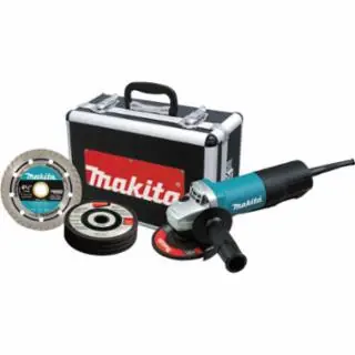 Makita 9557PBX1 4-1/2" Grinder W/4 Wheels 1 Diam Bld & Alum Case Direct From Factory
