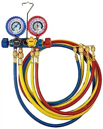 Buy Today Imperial Tool 621-CS Manifold 4 Valve Hoses W/Sight Glass