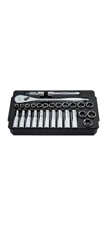 Milwaukee Tool 48-22-9510 28 pc 1/2" Drive Metric Ratchet and Socket Set with FOUR FLAT Sides Last Chance