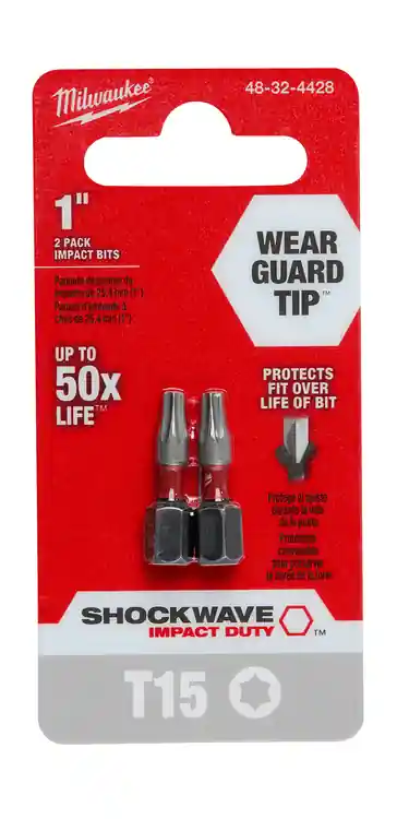 Milwaukee Tool 48-32-4428 SHOCKWAVE Impact TORX T15 Insert Bits (2 PK), 3 Pack Mega Sale