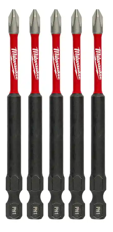 Hot Picks Milwaukee Tool 48-32-4565 SHOCKWAVE Impact Duty 3-1/2" Phillips 1 Power Bits (5 PK), 6 Pack