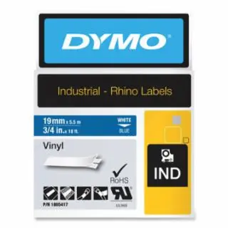 Limited Offer DYMO RHINO RHINO 3/4" BLUE VINYL (WHITE PRINT)