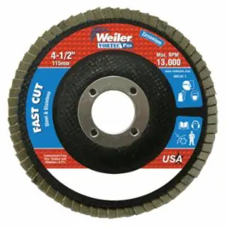 Must Have Weiler 31343 4-1/2 Wolv Angled Phenolic Back 36Z 7/8 Arb Hole