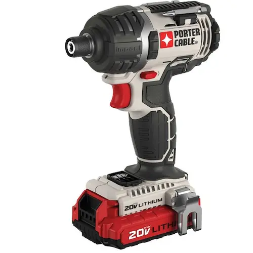 Final Sale Porter Cable PCCK640LB 20V Max 1/4In Hex Lithium Ion Impact Driver Kit