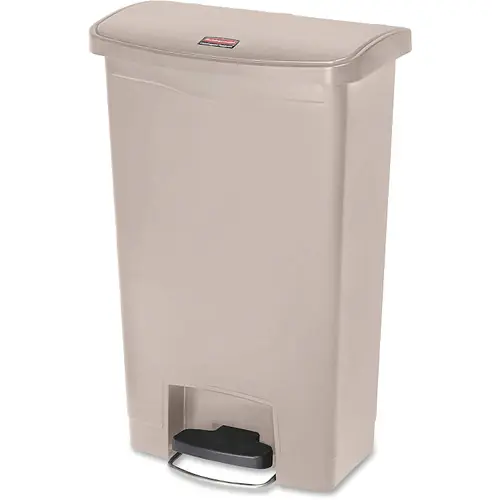 Rubbermaid Commercial 1883458 Slim Jim Step-On - 50L/13G Resin Frt Step Beig Trending