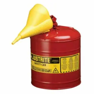 Hassle-Free Returns Justrite 7150110 5G/19L Safe Can Red W/Funl