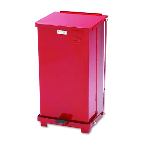 Low Price Rubbermaid Commercial FGST12EPLRD Defenders Sq Step Can 25L/6.5G