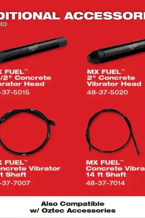While Supplies Last Milwaukee Tool MXF371-2XC MX FUEL Backpack Concrete Vibrator Kit