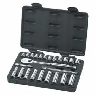 Gearwrench 80559 Set Skt Met Std/Dp 3/8Dr6 & 12Pt 24Pc (1 ST) While Supplies Last