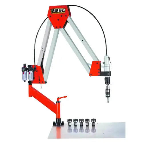 BAILEIGH BA9-1000327 Atm-27-1900; Double Arm Articulated Air Powered Tapping Machine, 1/8 in To 1 in Tapping Capacity, 74 in Max Work Range Popular