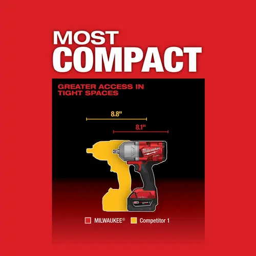 Milwaukee Tool 2862-22R M18 FUEL w/ ONE-KEY High Torque Impact Wrench 1/2" Pin Detent Kit Authentic