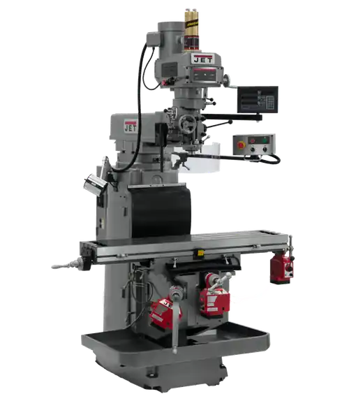 One Day Deal JET JT9-698137 JTM-1254RVS With Newall NMS800 3X (K) DRO, X,Y&Z Powerfeeds & Air Power Drawbar