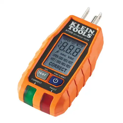 Klein Tools RT250 GFCI Receptacle Tester with LCD Must Have