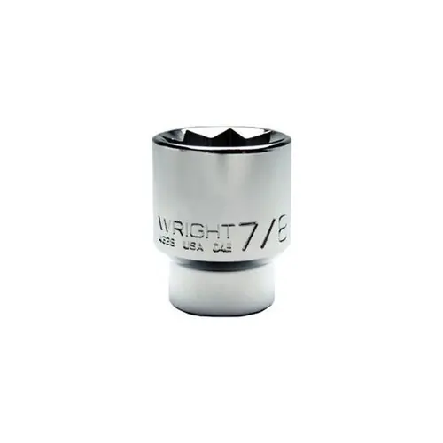 Best Choice Wright Tool 4328 7/8" 1/2" Drive 8Pt Sq Standardsocket