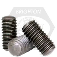 1/4"-28 x 1 1/4" Socket Set Screws, Oval Point, Black Oxide, Fine (UNF), Alloy Steel, Qty 100 Professional Grade