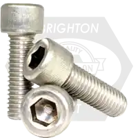 High Quality 1"-8 x 2 1/4" Socket Head Cap Screws, 316 Stainless Steel, Full Thread, Qty 10