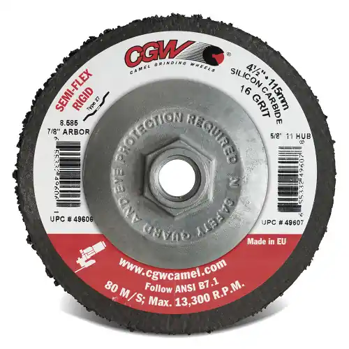 Professional Grade CGW Abrasives 49607 4-1/2 x 5/8-11 T27 Sc16 Grit Semi-Flex Ds, 10 Pack