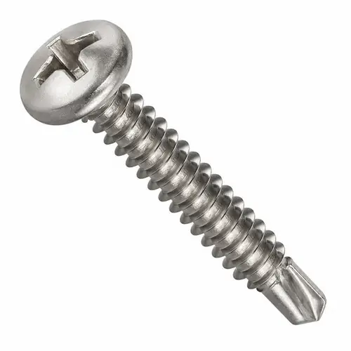1/4"-14 x 3 1/2" Self-Drilling Screws, Phillips Pan Head, 3 Point BSD, 410 Stainless Steel, Full Thread, Hardened, Qty 100 Best Price