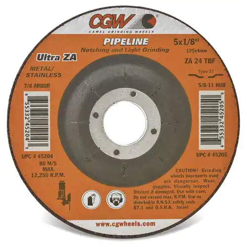 CGW Abrasives 35667 41/2 x 1/8 x 7/8 T27 Za24-T-Bf Resin Grind Whls, 25 Pack Instant Buy