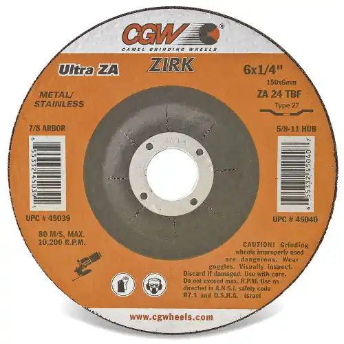 CGW Abrasives 35625 41/2 x 1/4 x 5/8-11T27 Za24-T-B Resin Grind Whls, 10 Pack Best Choice