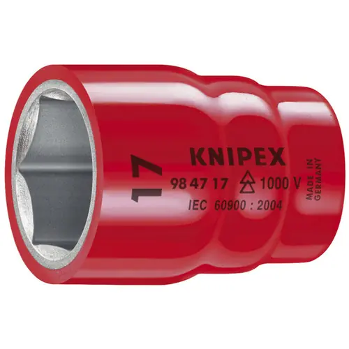 Knipex 98 47 22 Hex Socket, 1/2" Drive-1000V Insulated, 22 mm, N/A Nominal Length Best Seller