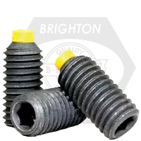 Budget 5/16"-18 x 1" Socket Set Screws, Nylon-Tip, Black Oxide, Coarse (UNC), Alloy Steel, Qty 100