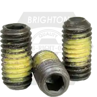 10-24 x 1 1/4" Socket Set Screws, Cup Point, Nylon-Patch Black Oxide, Alloy Steel, Qty 100 Markdown