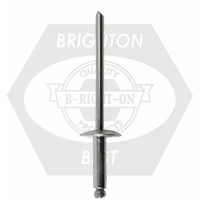 Affordable Ssbss 4-4L 1/8 (.188-.250) x 0.375 304 Stainless Steel / 304 Stainless Steel Large Dome Head Blind Rivet, Qty 500