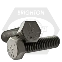 Buy Direct 1/4"-28 x 5" Hex Cap Screws, Grade 5, Plain Finish, Partial Thread, Fine (UNF), Medium Carbon Steel, Made in USA, Qty 50