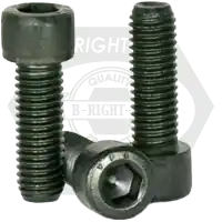 1/2"-12 x 2 1/2" Socket Head Cap Screws, BSW, Thermal Black Oxide, Partial Thread, Alloy Steel, Qty 50 Same Day Shipping