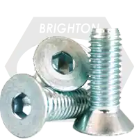 7/16"-14 x 3/4" Flat Head Socket Cap Screws, Zinc-Bake Cr+3, Full Thread, Coarse (UNC), Alloy Steel, Qty 100 Cheap