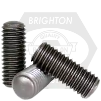 Limited Time 1/4"-28 x 7/8" Socket Set Screws, Oval Point, Black Oxide, Fine (UNF), Alloy Steel, Qty 100