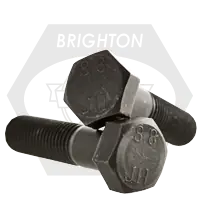 Same Day Shipping M12-1.50 x 100 mm Hex Cap Screws, Metric Class 8.8, Plain Finish, Partial Thread, Fine (UNF), Medium Carbon Steel, DIN 960, Qty 25