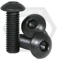 M16-2.00 x 45 mm Button Head Socket Cap Screws, Metric Class 10.9, Thermal Black Oxide, Full Thread, Coarse (UNC), ISO 7380, Qty 25 Direct From Factory