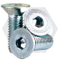 M5-0.80 x 30 mm Flat Head Socket Cap Screws, Metric Class 10.9, Zinc-Bake Cr+3, Full Thread, Coarse (UNC), Qty 100 Price Drop