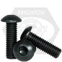 M8-1.25 x 8 mm Button Head Socket Cap Screws, Metric Class 12.9, Thermal Black Oxide, Full Thread, Coarse (UNC), ISO 7380, Qty 200 Best Seller