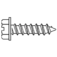 10-12 x 3/8" Self-Tapping Screws, Unslotted Indent Hex Washer Head HWH, Type A, 304 Stainless Steel, Full Thread, Qty 1000 Weekend Sale