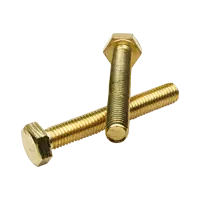 M8-1.25 x 12 mm Hex Cap Screws, Brass, Full Thread, DIN 933, Qty 40 Professional Grade