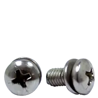 6-32 x 3/4" Machine Screws w/ External Tooth Washer (410 Stainless Steel), Phillips Pan Head, SEMS, 18-8 Stainless Steel A2, Full Thread, Qty 1000 Final Sale