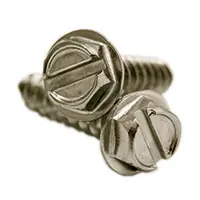 New Release 8-15 x 5/8" Self-Tapping Screws, Slotted Hex Washer Head HWH, Type A, 316 Stainless Steel, Full Thread, Qty 1000