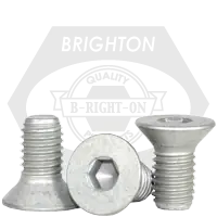 Free Returns 10-24 x 1 1/4" Flat Head Socket Cap Screws, Mechanical Zinc Cr+3, Full Thread, Coarse (UNC), Alloy Steel, Qty 100