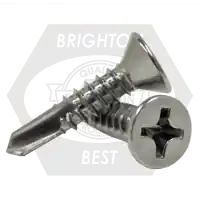 10-24 x 1 7/16" Self-Drilling Screws, Phillips Flat Head, TEKS, 3 Point, Wood to Metal, Climaseal, Full Thread, Qty 3000 Affordable