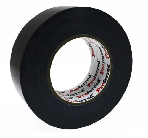 Hot Picks 1.88In x 60Yd (55M), 0.18mm (7.0Mil) General Purpose - Black Proferred Duct Tape, Qty 36